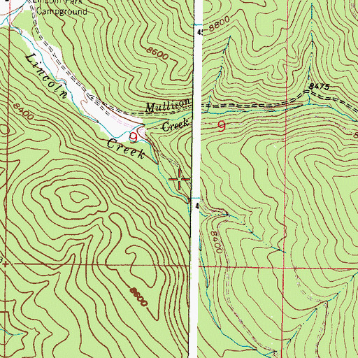 Topographic Map of Mullison Creek, WY