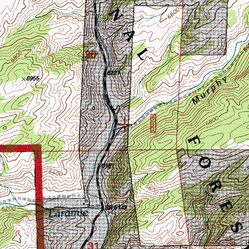 Topographic Map of Murphy Canyon, WY