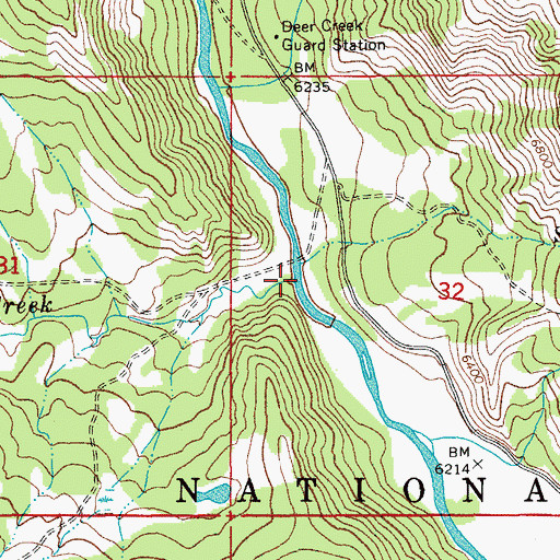 Topographic Map of Murphy Creek, WY