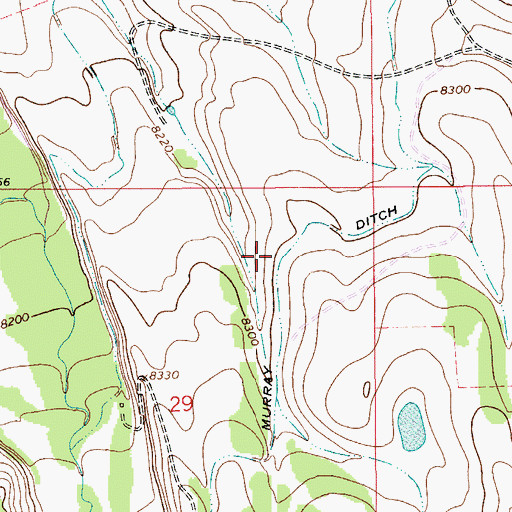 Topographic Map of Murray Ditch, WY