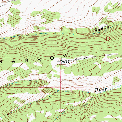 Topographic Map of Narrow Ridge, WY