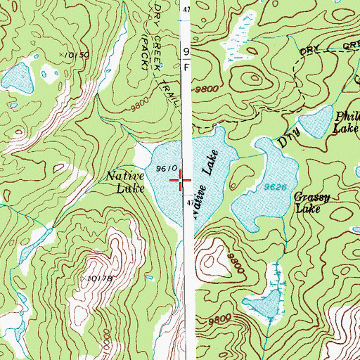 Topographic Map of Native Lake, WY