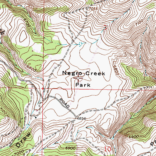 Topographic Map of Negro Creek Park, WY