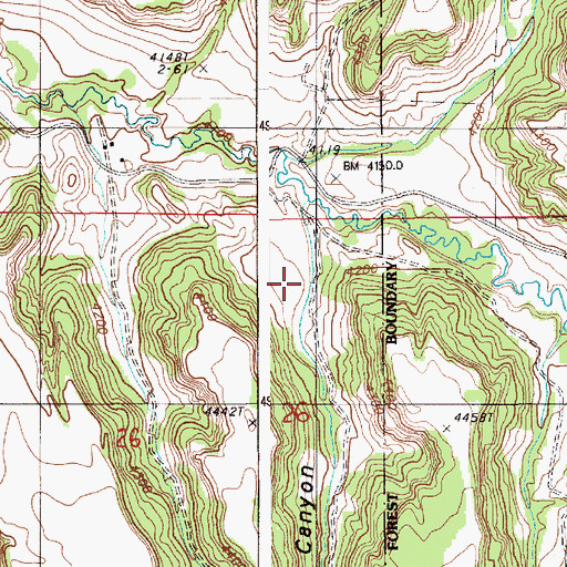 Topographic Map of Nelson Canyon, WY