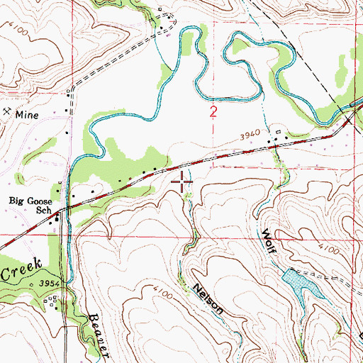 Topographic Map of Nelson Draw, WY