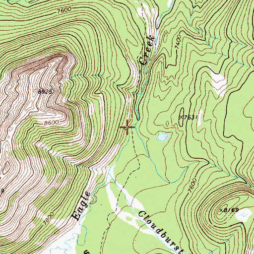 Topographic Map of Neva Creek, WY