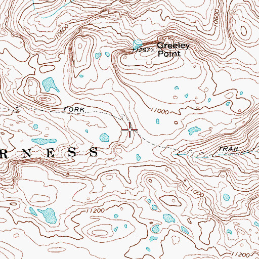 Topographic Map of New Fork Trail, WY