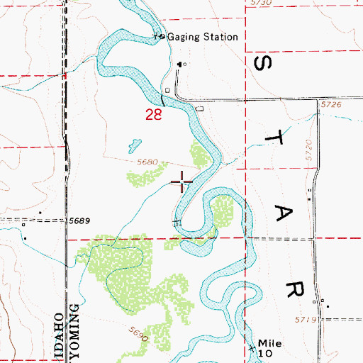 Topographic Map of Newswander Canyon, WY
