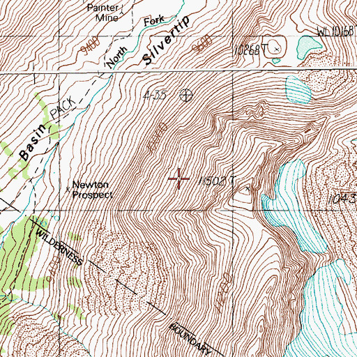 Topographic Map of Newton Prospect, WY
