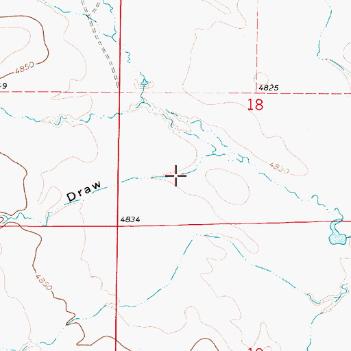 Topographic Map of Nicholson Draw, WY