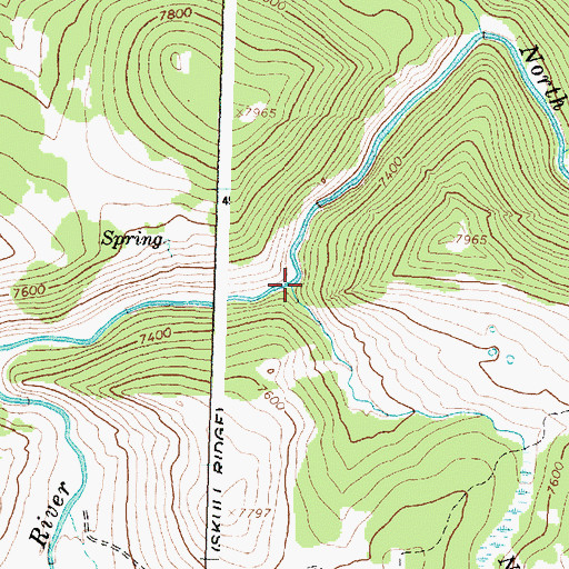 Topographic Map of Nickle Creek, WY