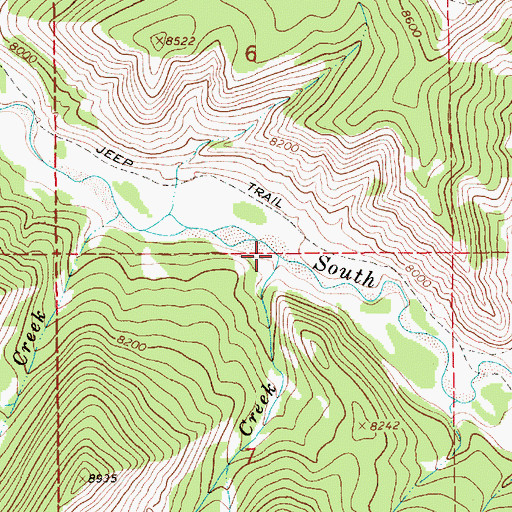 Topographic Map of No Feed Creek, WY