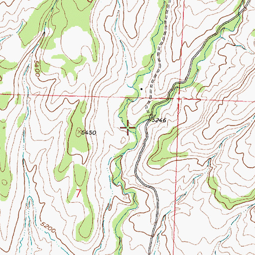 Topographic Map of North Beaver Creek, WY