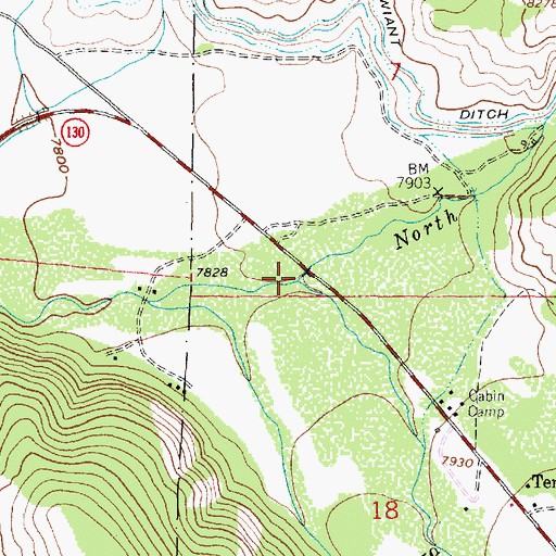 Topographic Map of North Brush Creek, WY