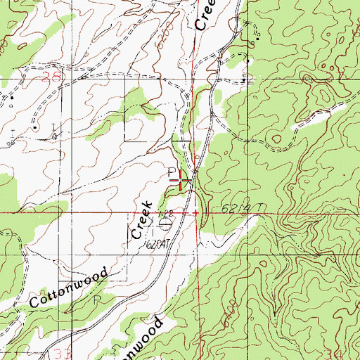 Topographic Map of North Cottonwood Creek, WY