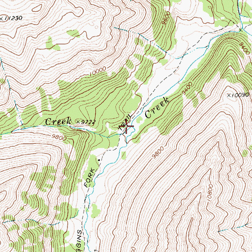 Topographic Map of North Cow Creek, WY