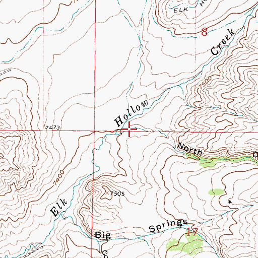 Topographic Map of North Draw, WY