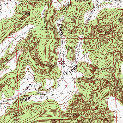 Topographic Map of North Draw, WY