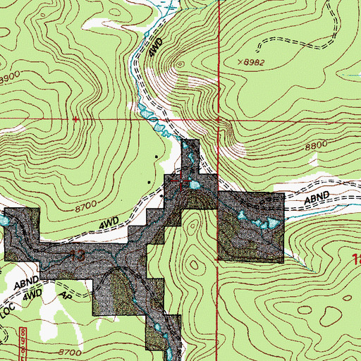 Topographic Map of North Fork, WY