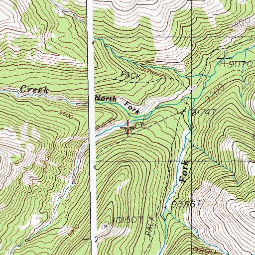 Topographic Map of North Fork Anderson Creek, WY