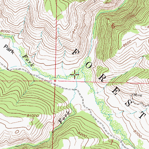 Topographic Map of North Fork Big Creek, WY