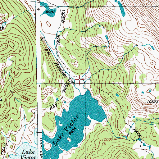 Topographic Map of North Fork Canyon, WY