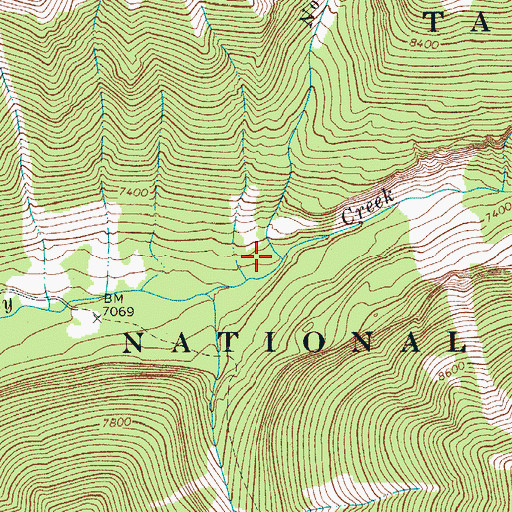 Topographic Map of North Fork Darby Creek, WY