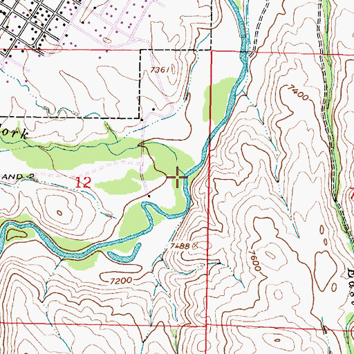Topographic Map of North Fork Encampment River, WY
