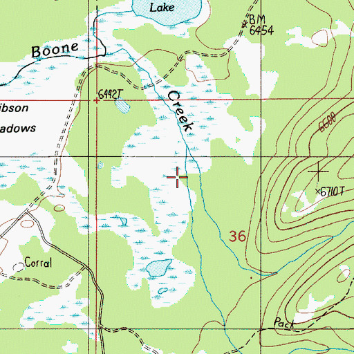 Topographic Map of North Fork Middle Boone Creek, WY