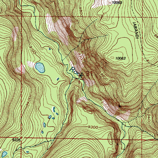 Topographic Map of North Fork Rock Creek, WY