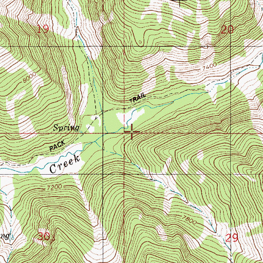 Topographic Map of North Fork Strawberry Creek, WY