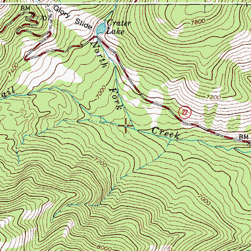 Topographic Map of North Fork Trail Creek, WY