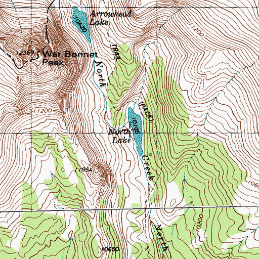Topographic Map of North Lake, WY