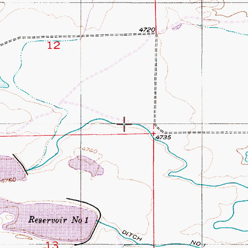 Topographic Map of North Laramie Canal, WY