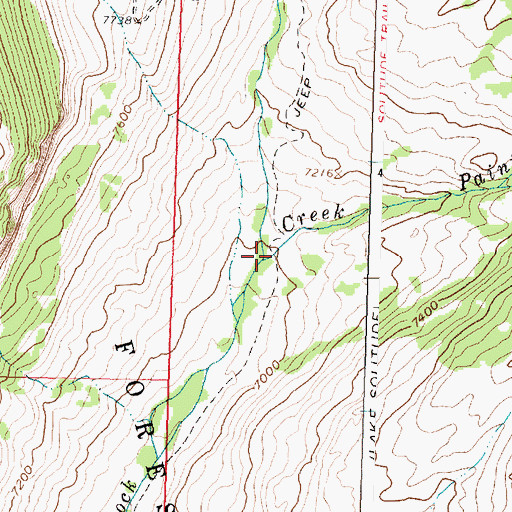 Topographic Map of North Paint Rock Creek, WY
