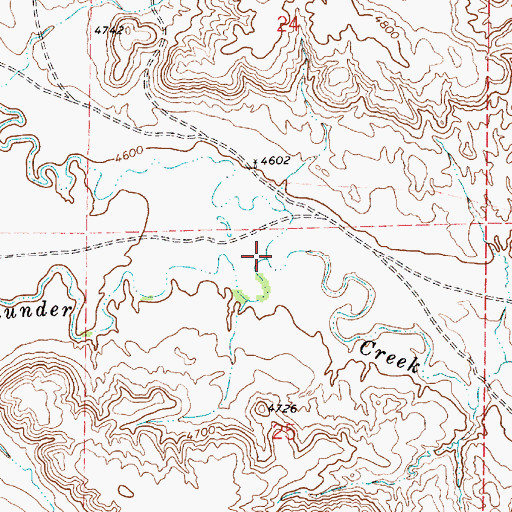 Topographic Map of North Prong Little Thunder Creek, WY