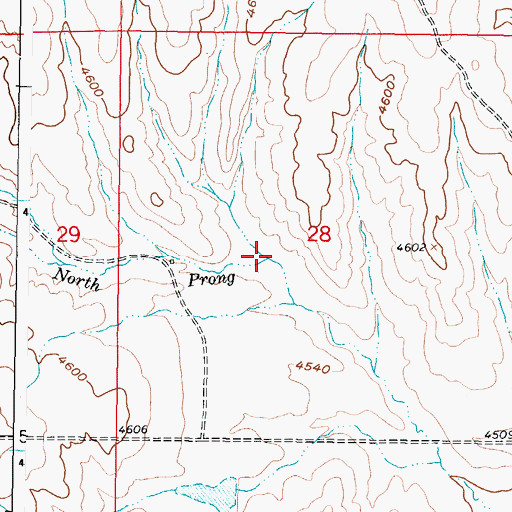 Topographic Map of North Prong Soldier Creek, WY