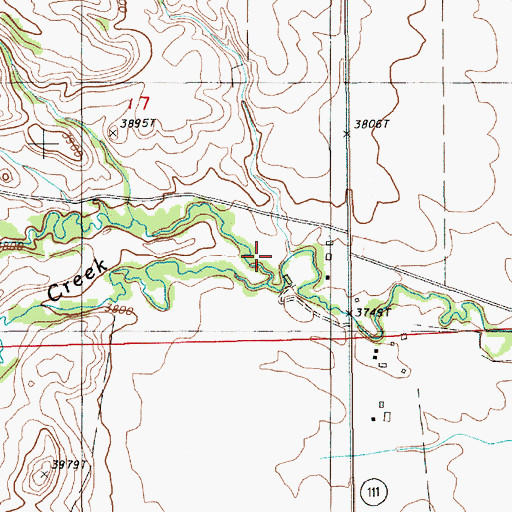 Topographic Map of North Redwater Creek, WY