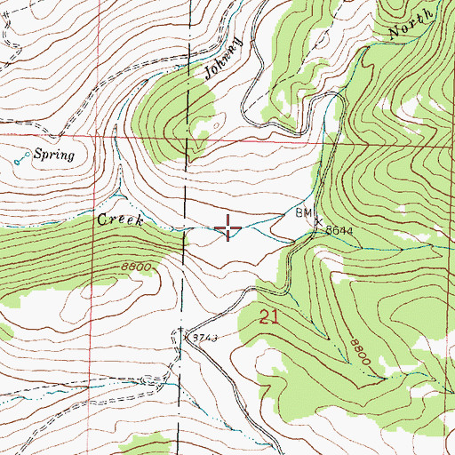 Topographic Map of North Trapper Creek, WY