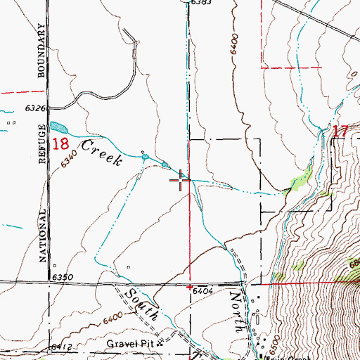 Topographic Map of North Twin Creek, WY
