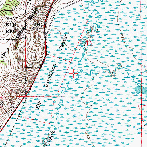 Topographic Map of Nowlin Creek, WY