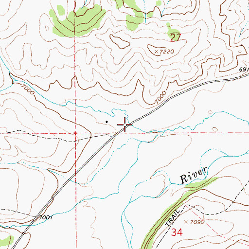 Topographic Map of Nutting Draw, WY