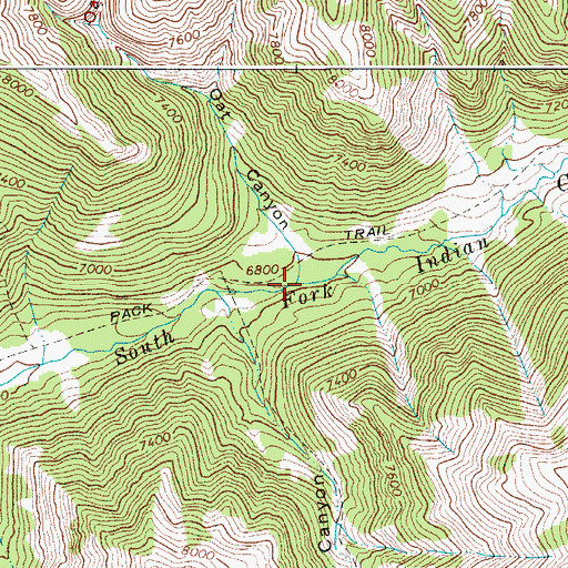 Topographic Map of Oat Canyon, WY