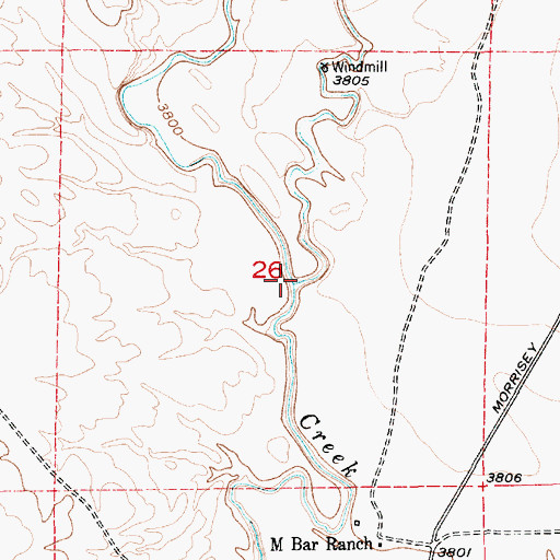 Topographic Map of Oil Creek, WY