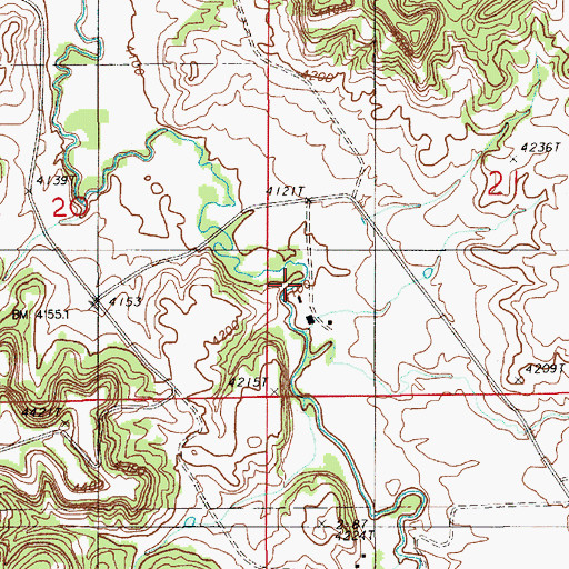 Topographic Map of Old HK Ranch, WY