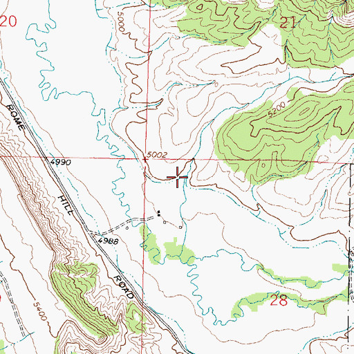 Topographic Map of Old Maid Gulch, WY