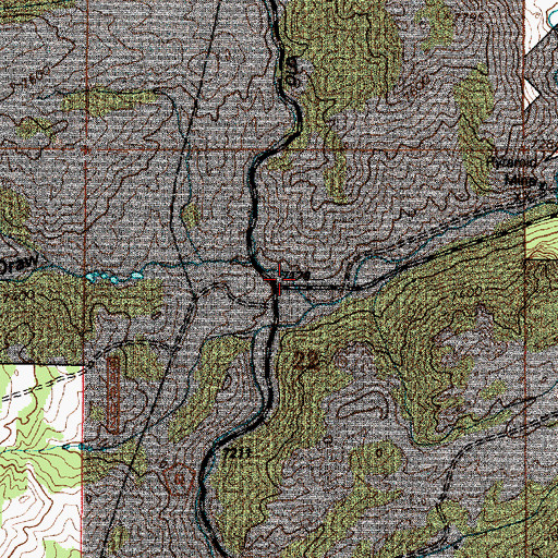 Topographic Map of Old Maids Draw, WY