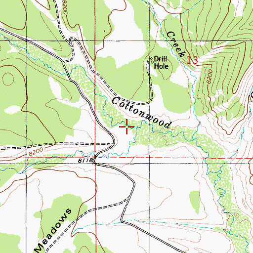 Topographic Map of Ole Creek, WY