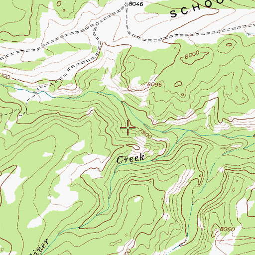Topographic Map of Oliver Creek, WY