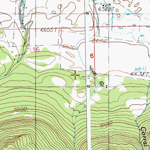 Topographic Map of Oliver Gulch, WY